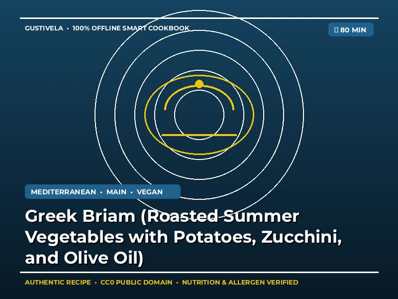 Græsk Briam (ristede sommergrøntsager med kartofler, zucchini og olivenolie)