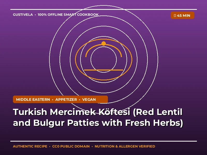 Turecký Mercimek Köftesi (karbanátky z červené čočky a bulguru s čerstvými bylinkami)