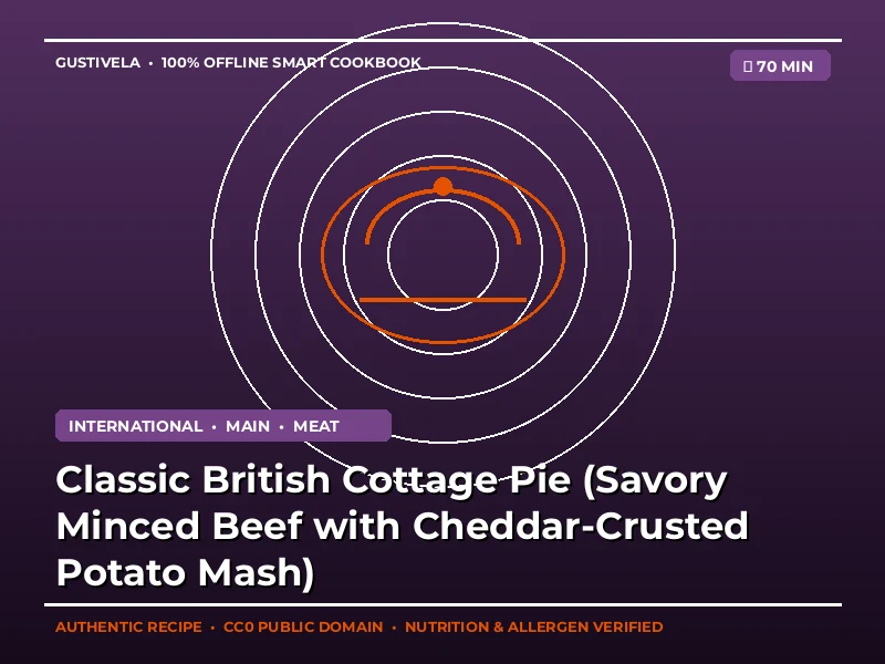 Klassischer britischer Cottage Pie (herzhaftes Rinderhackfleisch mit Kartoffelpüree mit Cheddar-Kruste)