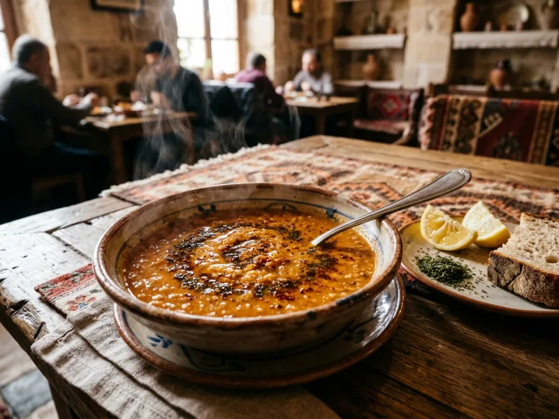 Ezogelin Çorbası – Türkische würzige rote Linsen- und Bulgursuppe