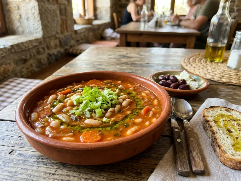 Fasolada یونانی (خورش لوبیا سفید و کرفس سنتی با روغن زیتون)