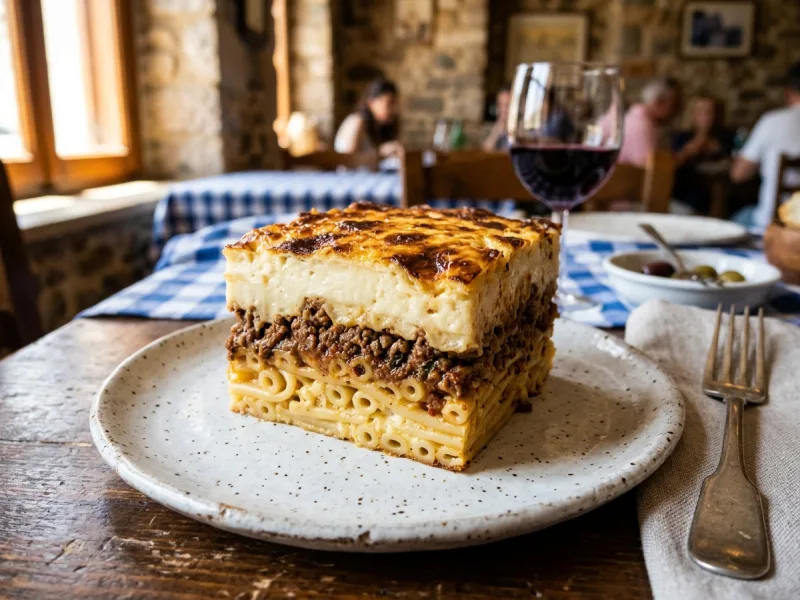 Greckie Pastitsio (pieczony makaron bucatini z pikantną wołowiną i aksamitnym beszamelem)