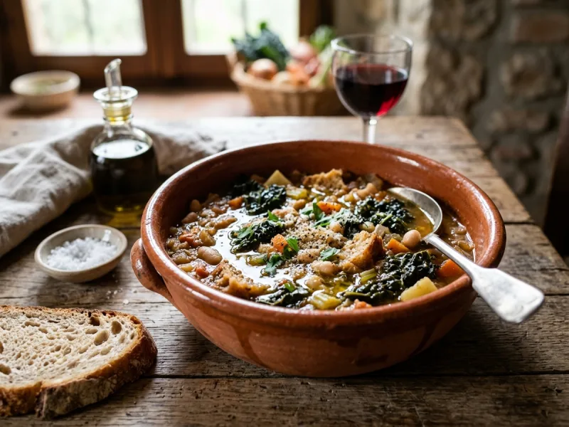 Ribollita Toscana – tradiční toskánská kapusta, fazole a chléb