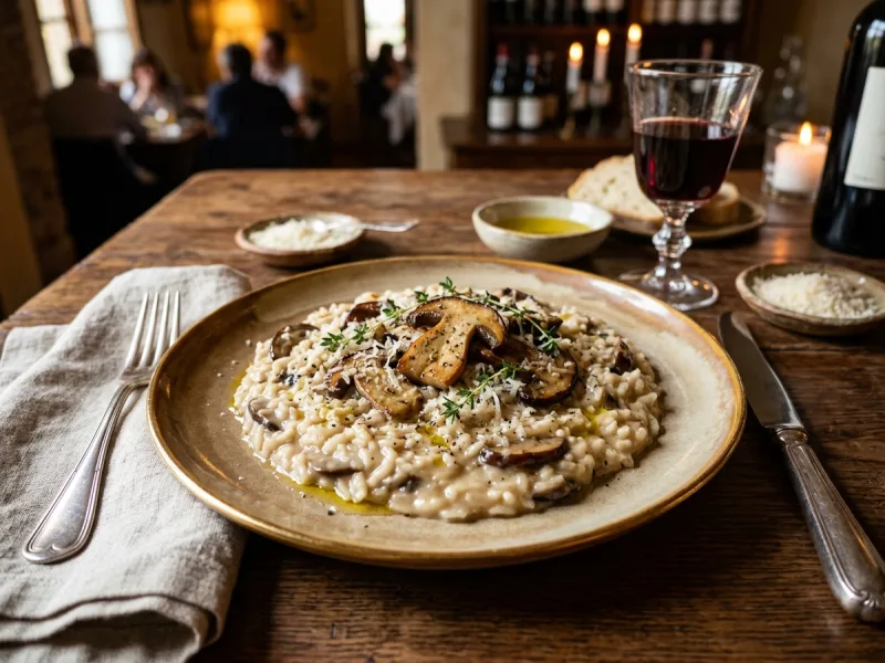 Risotto ai Funghi Porcini - ريزوتو فطر بورسيني الإيطالي الكلاسيكي