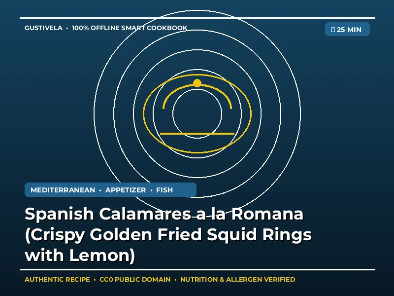 Calamares a la Romana اسپانیایی (حلقه ماهی مرکب سرخ شده طلایی ترد با لیمو)
