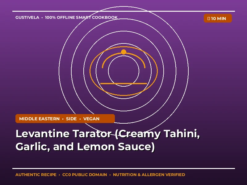 Levantinischer Tarator (cremige Tahini-, Knoblauch- und Zitronensauce)